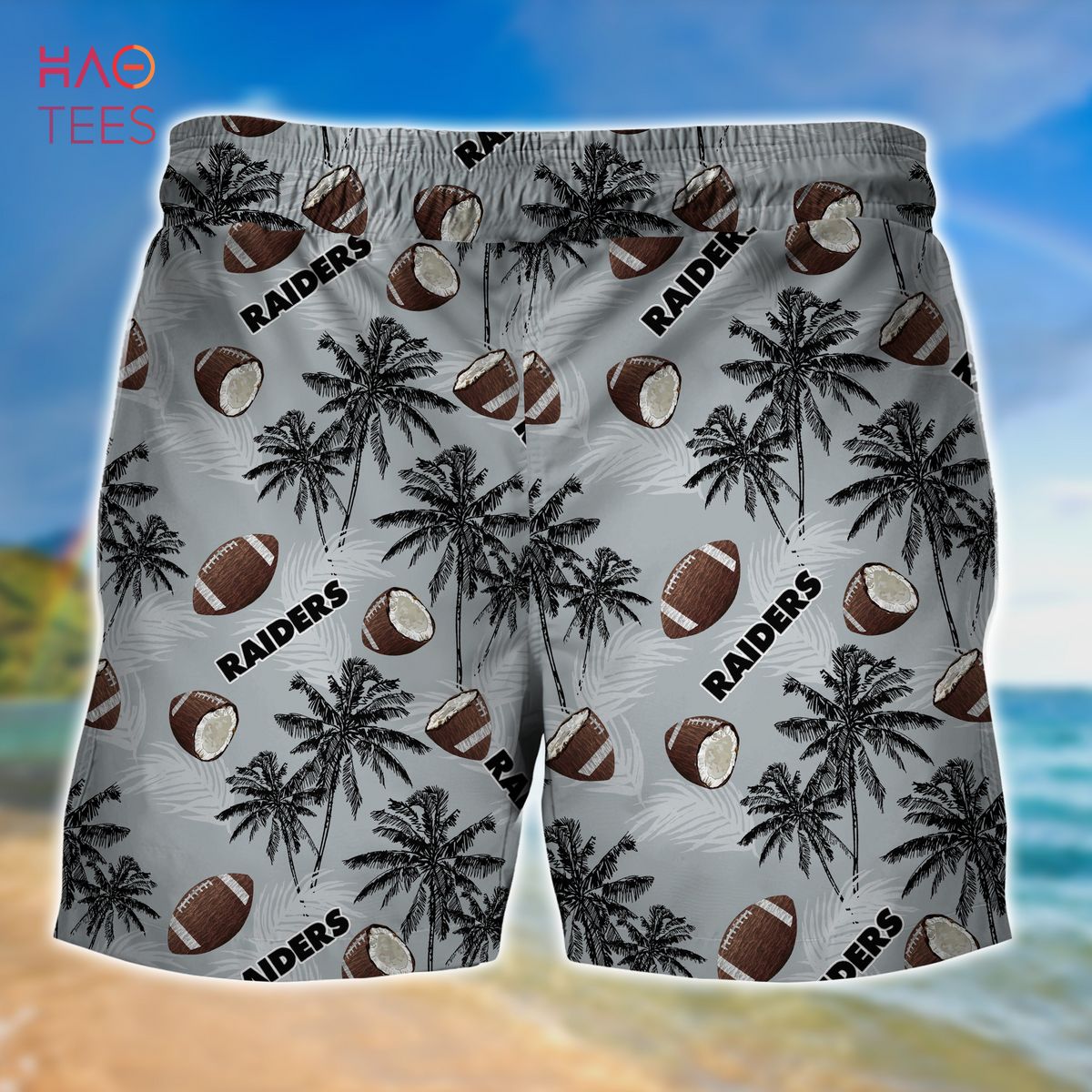 LIMITED] Oakland Raiders NFL-Summer Hawaiian Shirt And Shorts, With  Tropical Patterns For Fans