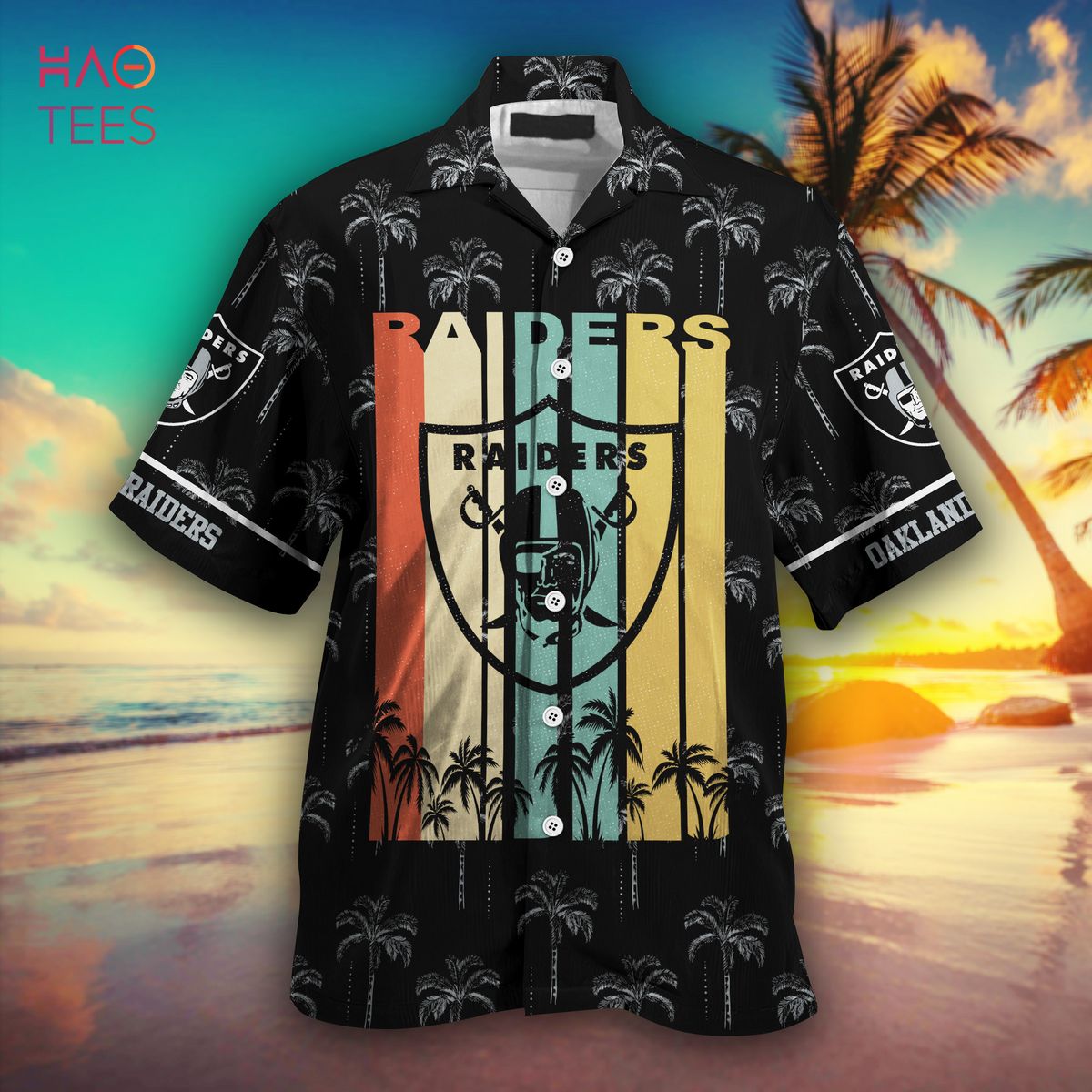 TRENDING] Oakland Raiders NFL Hawaiian Shirt, Retro Vintage Summer