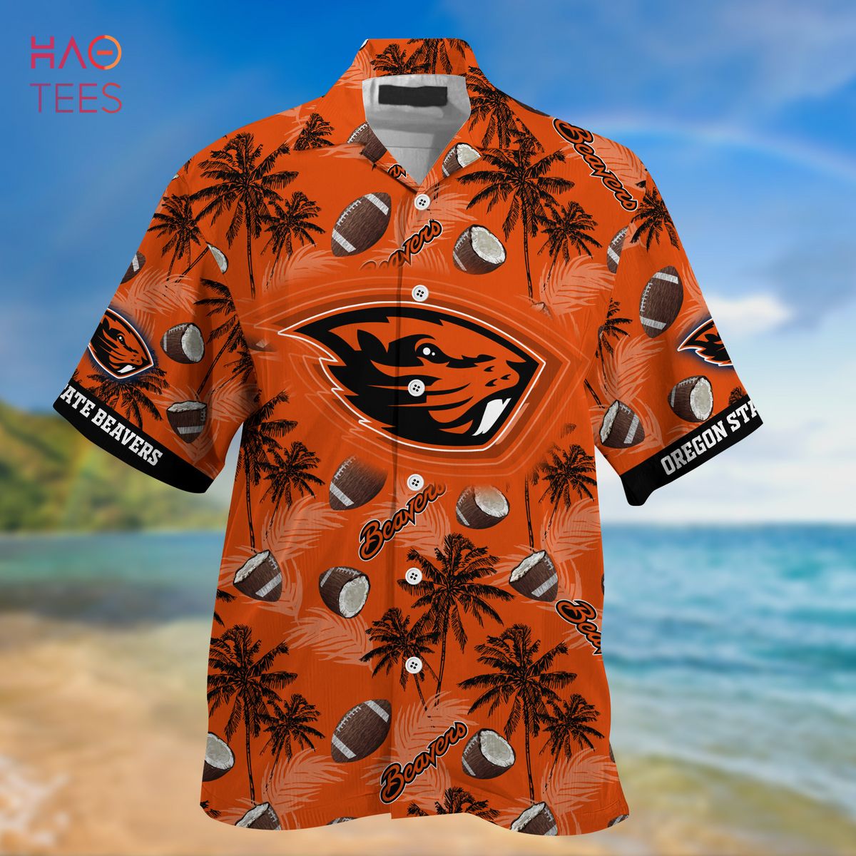 NCAA Oregon State Beavers Hawaiian Shirt,Aloha Shirt,Hibiscus