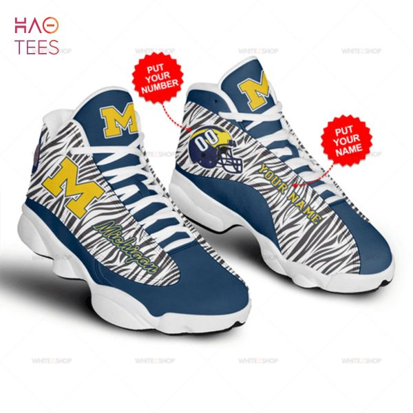 Air Jordan 13 Michigan Wolverines Football Customized Shoes Sneakers