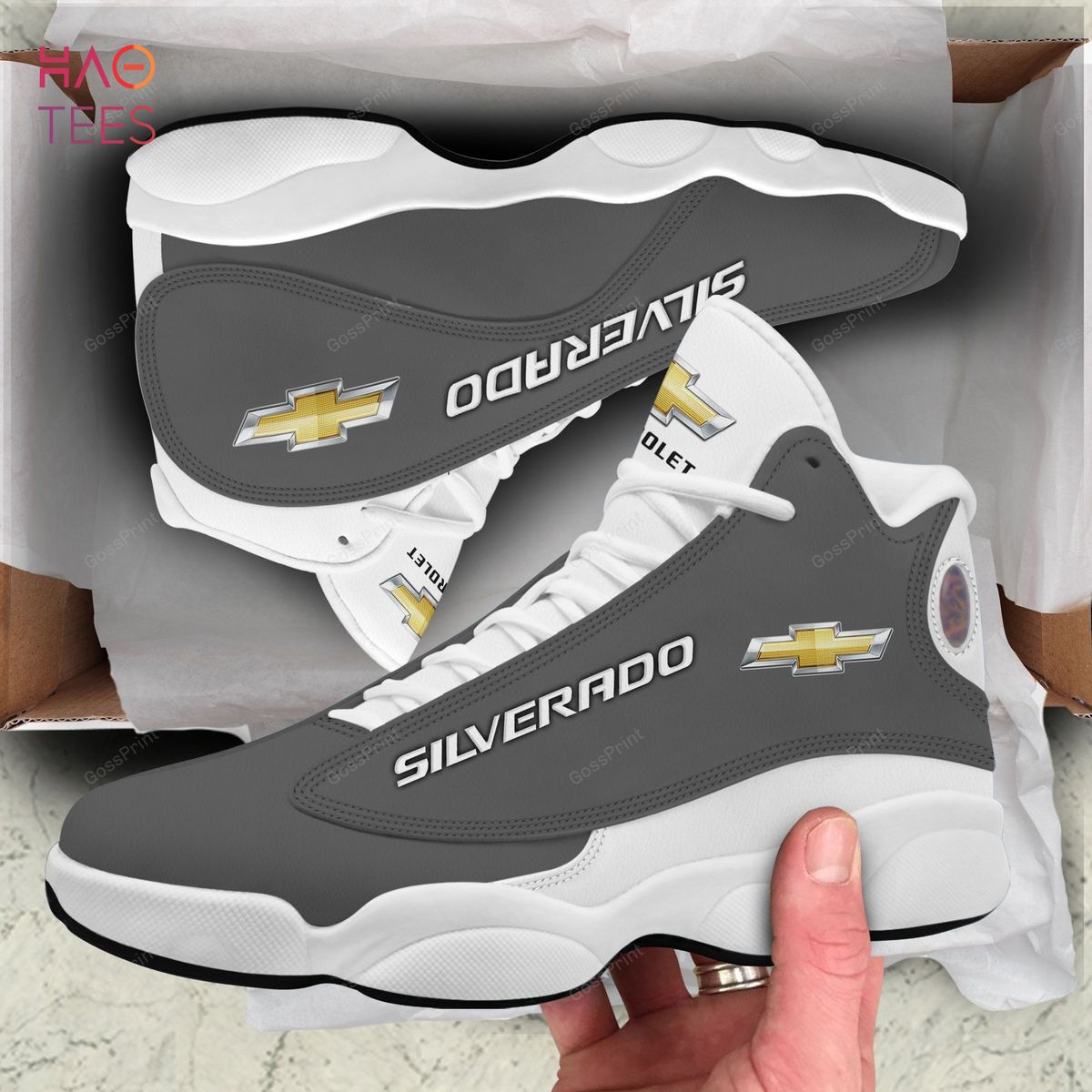 Chevrolet Silverado Air Jordan 13 Gray Shoes, Sneaker