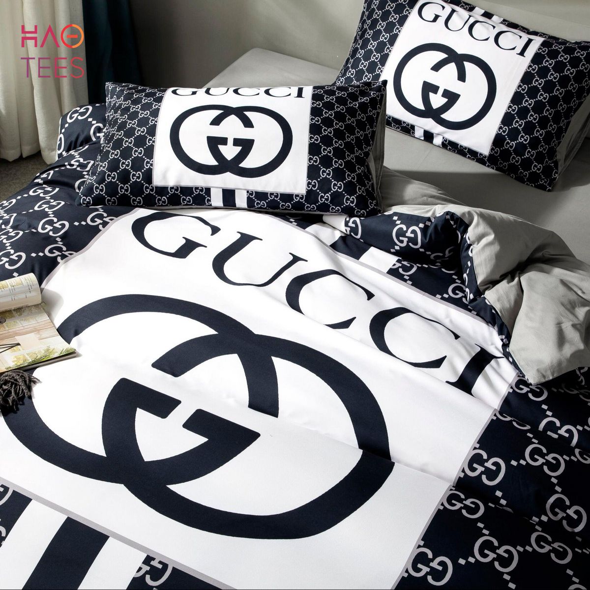 Gucci Black White Designer Bedding Sets