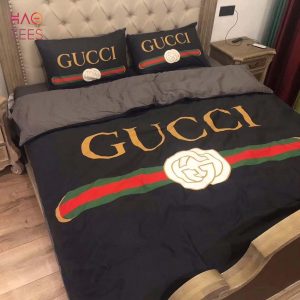 Gucci Designer Bedding Set Flower Stripe