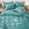 Louis Vuitton Designer Bedding Set Flower Stripe