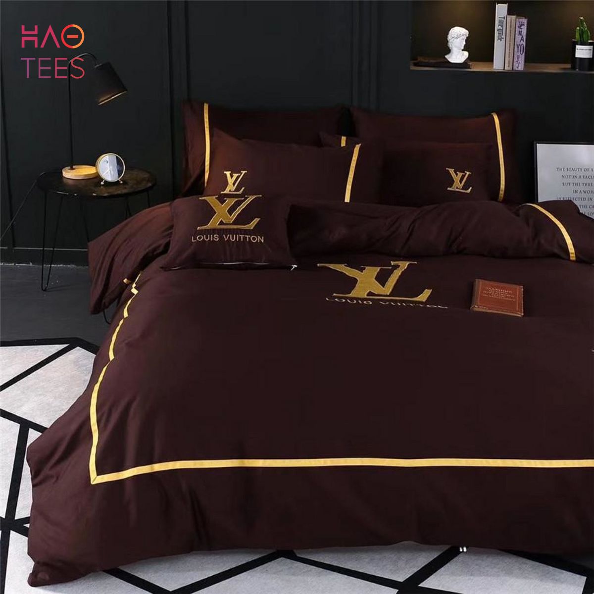 Lv type 170 bedding sets duvet cover lv bedroom sets luxury brand
