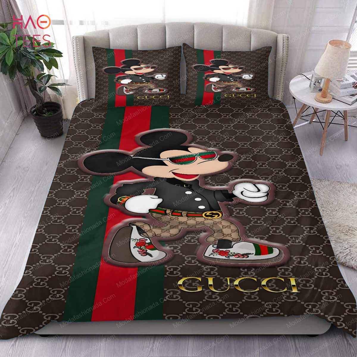 Gucci Mickey Mouse Wallpapers Luxury Brands Bedding Set
