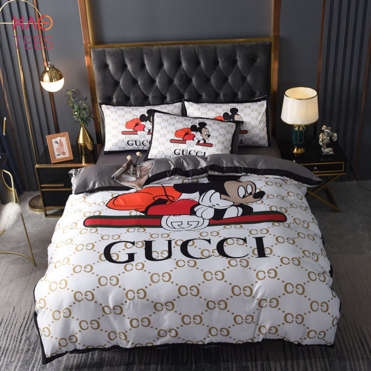 Gucci x Mickey White Bedding Set