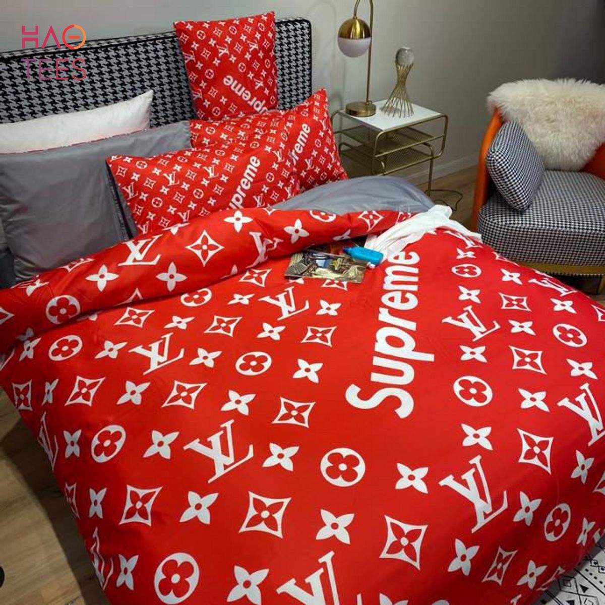 Supreme Louis Vuitton Red Pattern Blanket - Hot Sale 2023