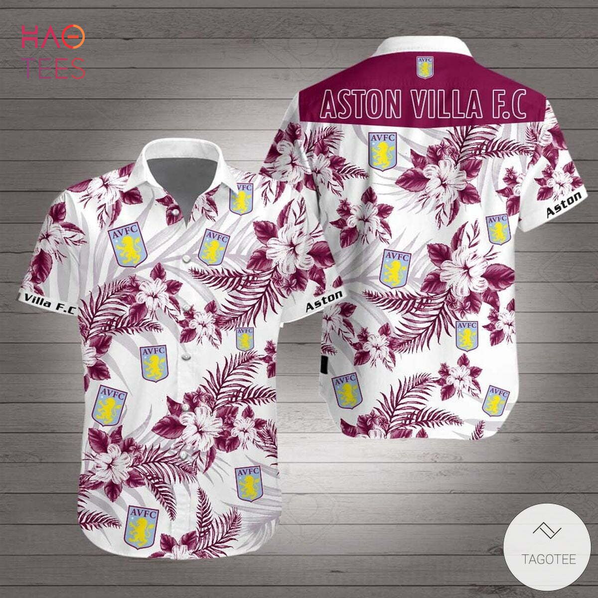 Aston Villa FC Hawaiian Shirt Aston Villa FC Hawaiian Shirt