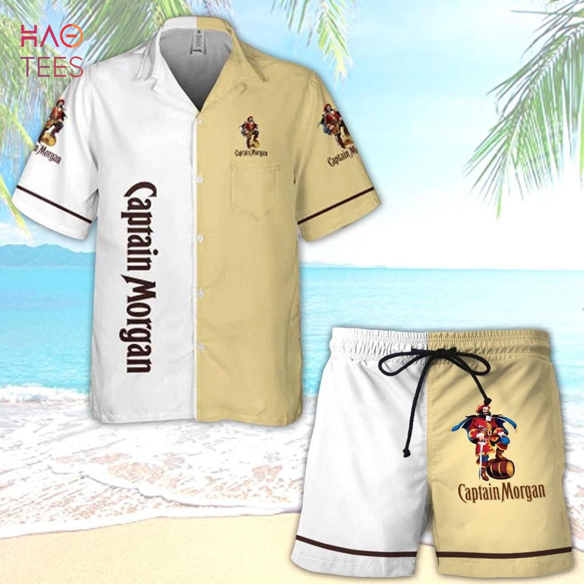 Captain Morgan All Over Print 3D Combo Hawaiian Shirt & Beach Shorts Captain Morgan All Over Print 3D Combo Hawaiian Shirt & Beach Shorts