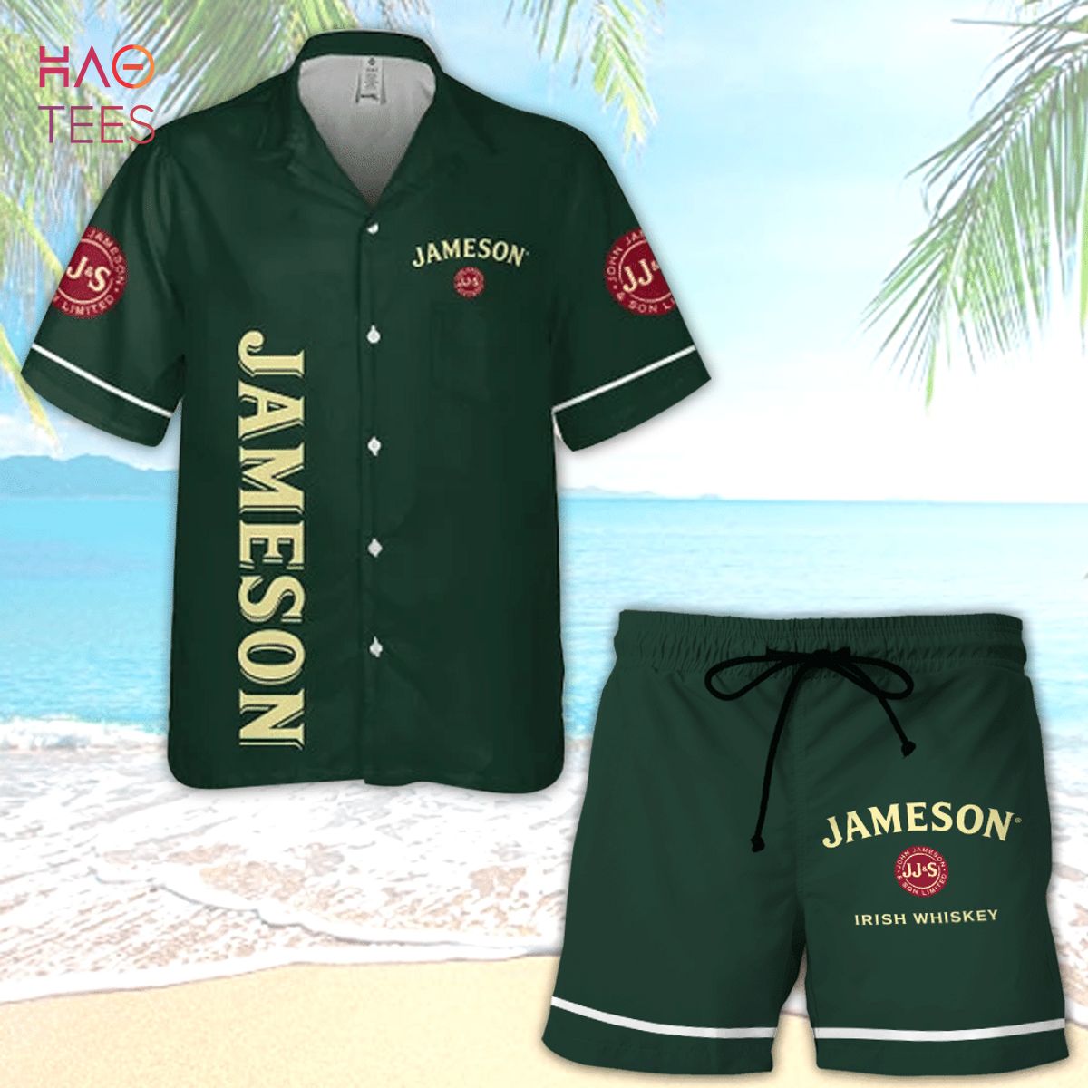 Jameson All Over Print 3D Combo Hawaiian Shirt & Beach Shorts Jameson All Over Print 3D Combo Hawaiian Shirt & Beach Shorts