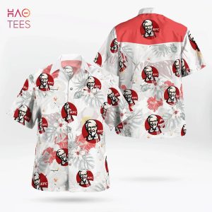 KFC Fast Food  All Over Print 3D Flowery Aloha Summer Beach Hawaiian Shirt