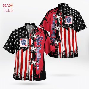 Pabst Blue Ribbon All Over Print 3D Hawaiian Shirt Pabst Blue Ribbon All Over Print 3D Hawaiian Shirt