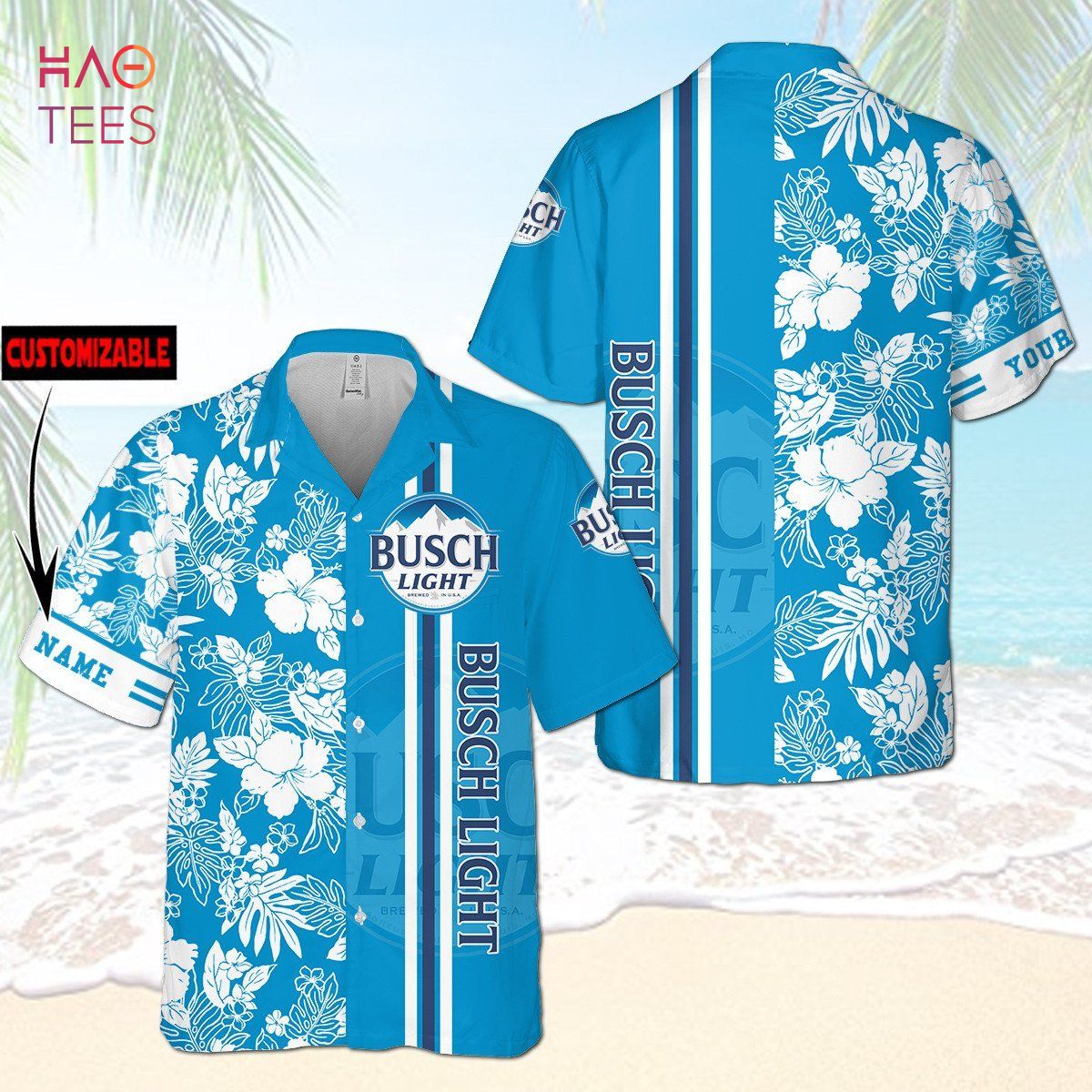 Personalized Busch Light All Over Print 3D Hawaiian Shirt Personalized Busch Light All Over Print 3D Hawaiian Shirt