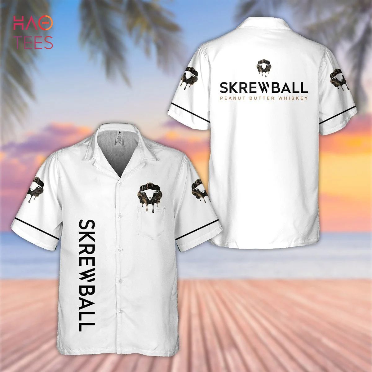 Skrewball Whiskey All Over Print 3D Hawaiian Shirt Skrewball Whiskey All Over Print 3D Hawaiian Shirt