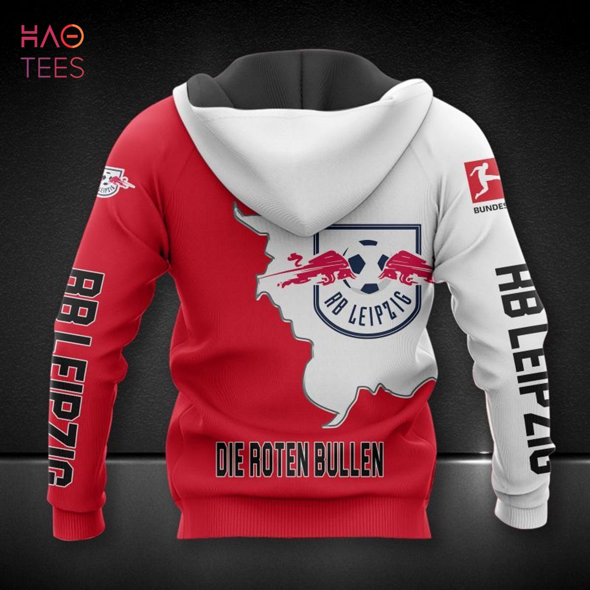 BEST RB Leipzig Red White 3D Hoodie Limited Edition