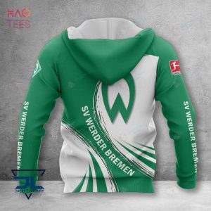 BEST SV Werder Bremen Green White 3D Hoodie All Over Printed
