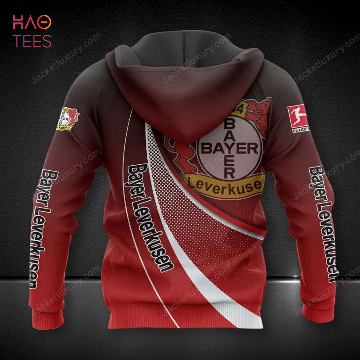 HOT Bayer Leverkusen Red Black 3D Hoodie All Over Printed