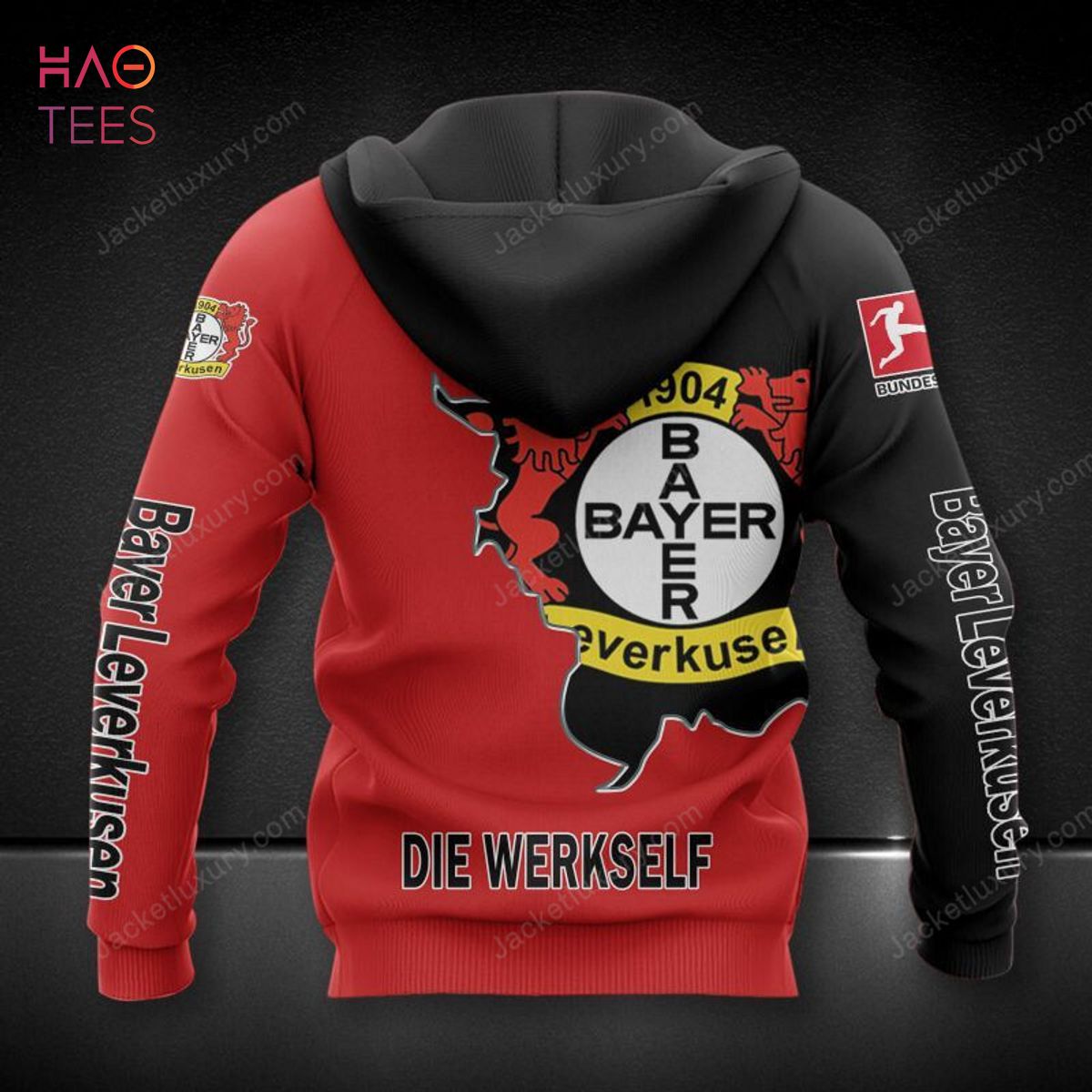 HOT Bayer Leverkusen Red Black 3D Hoodie Limited