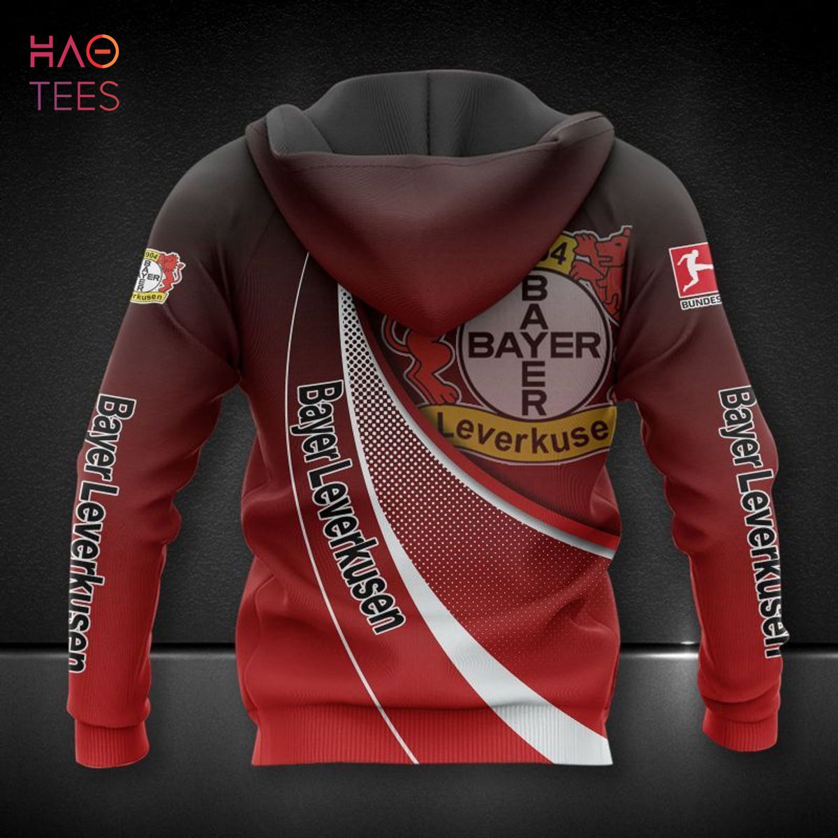 HOT Bayer Leverkusen Red Black 3D Hoodie Pod Design