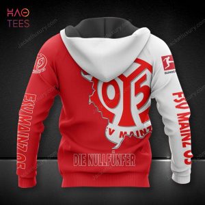 HOT FSV Mainz White Red 3D Hoodie Limited