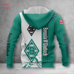 NEW Borussia Monchengladbach Green White 3D Hoodie Pod Design