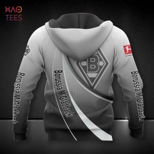 NEW Borussia Monchengladbach Grey 3D Hoodie Limited Edition