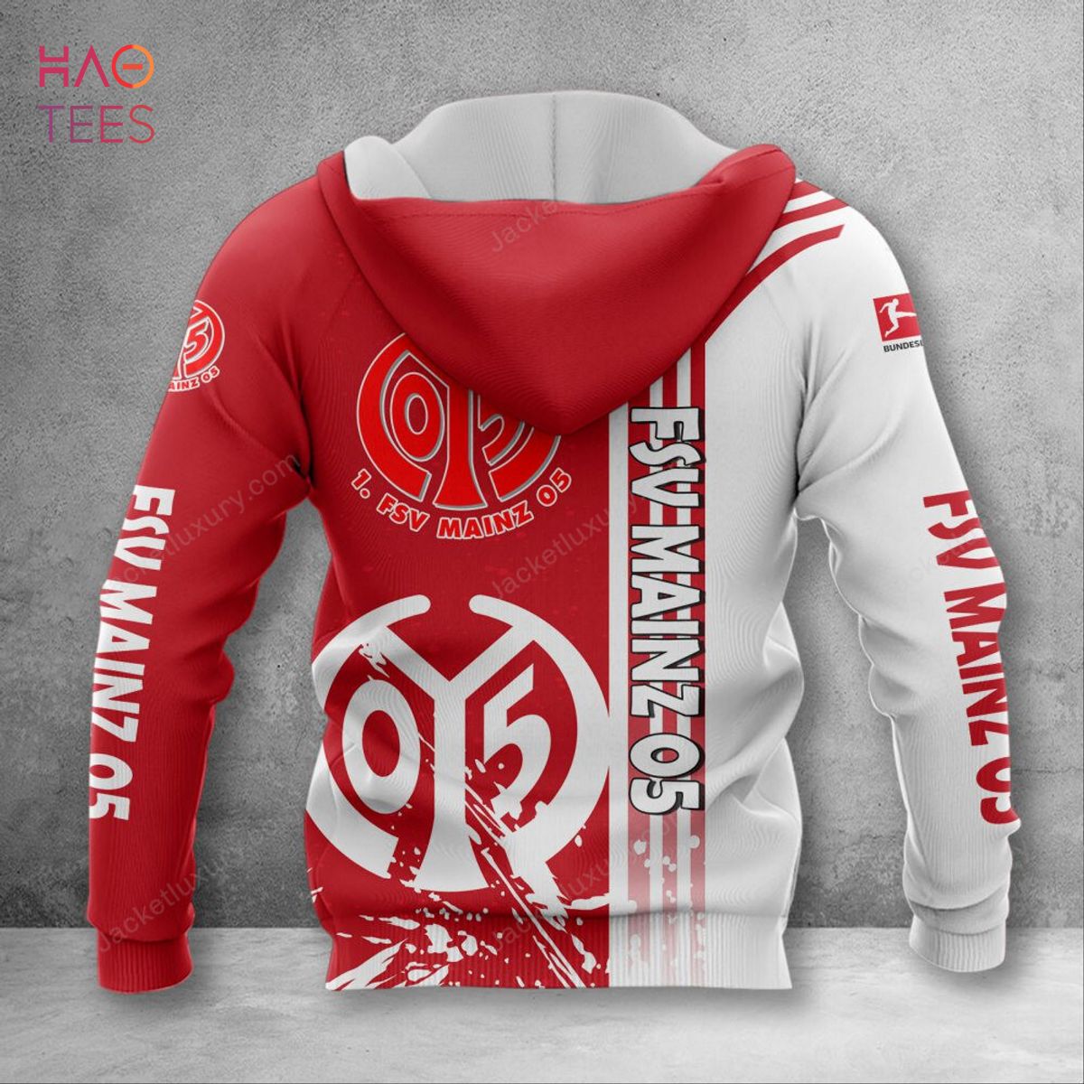 NEW FSV Mainz Red White 3D Hoodie Limited Edition