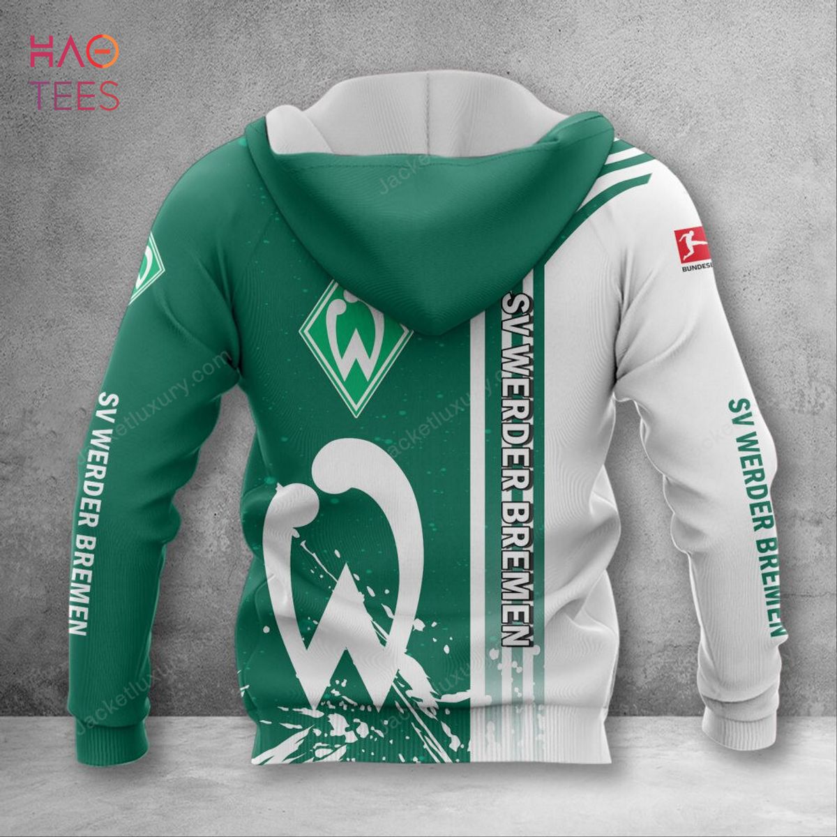 NEW SV Werder Bremen Green White 3D Hoodie Pod Design