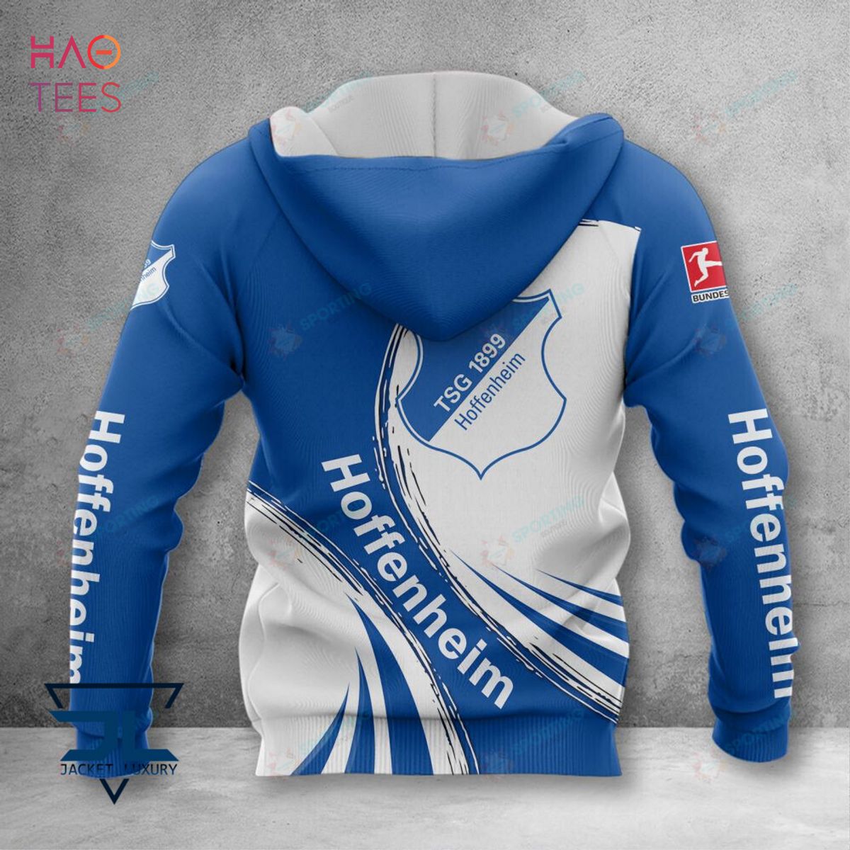 NEW TSG Hoffenheim Blue White 3D Hoodie Pod Design