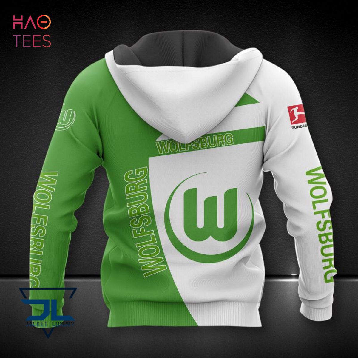 NEW VfL Wolfsburg Green White 3D Hoodie All Over Printed