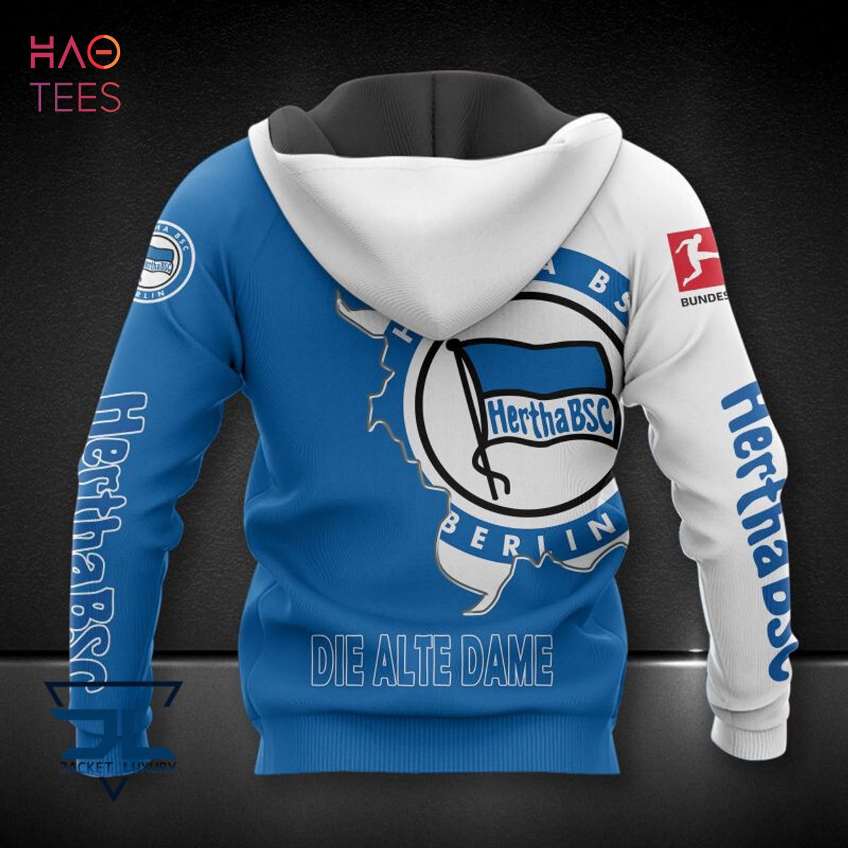 THE BEST Hertha BSC Blue White 3D Hoodie Limited Edition