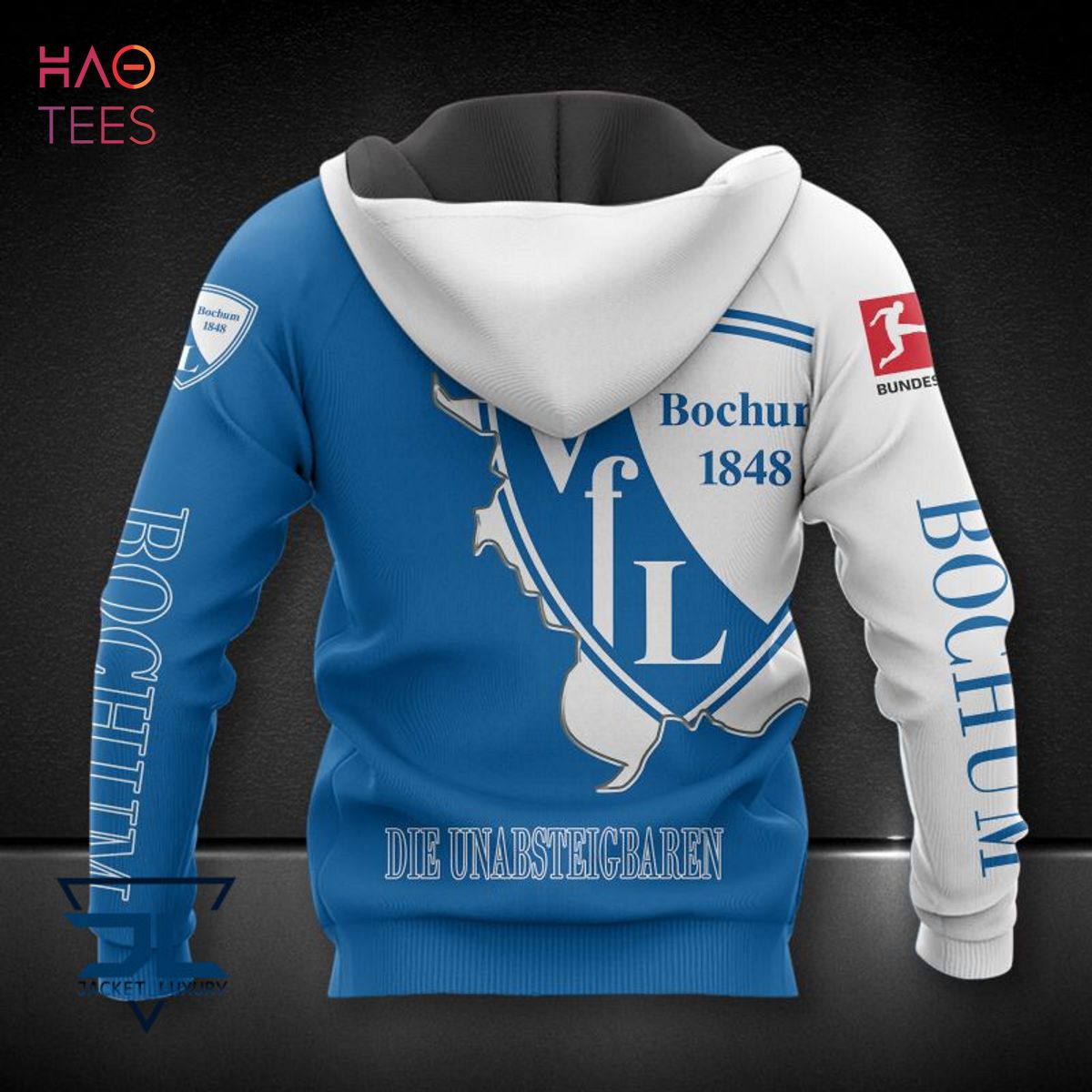 THE BEST VfB Stuttgart Blue White 3D Hoodie Limited