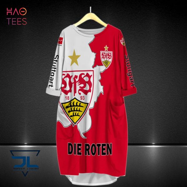 THE BEST VfB Stuttgart White Red 3D Hoodie Limited Edition