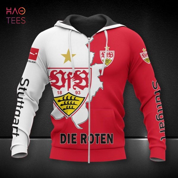 THE BEST VfB Stuttgart White Red 3D Hoodie Limited Edition