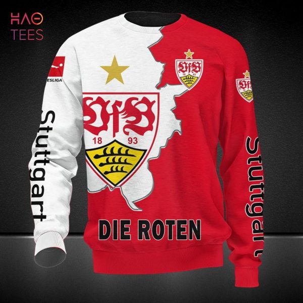 THE BEST VfB Stuttgart White Red 3D Hoodie Limited Edition