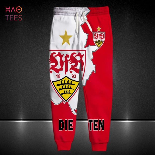 THE BEST VfB Stuttgart White Red 3D Hoodie Limited Edition