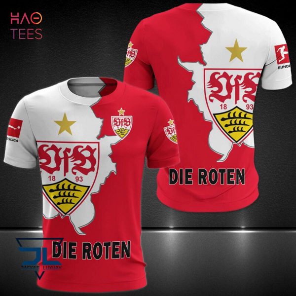 THE BEST VfB Stuttgart White Red 3D Hoodie Limited Edition