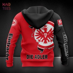 TRENDING Eintracht Frankfurt Red Black 3D Hoodie Limited Edition