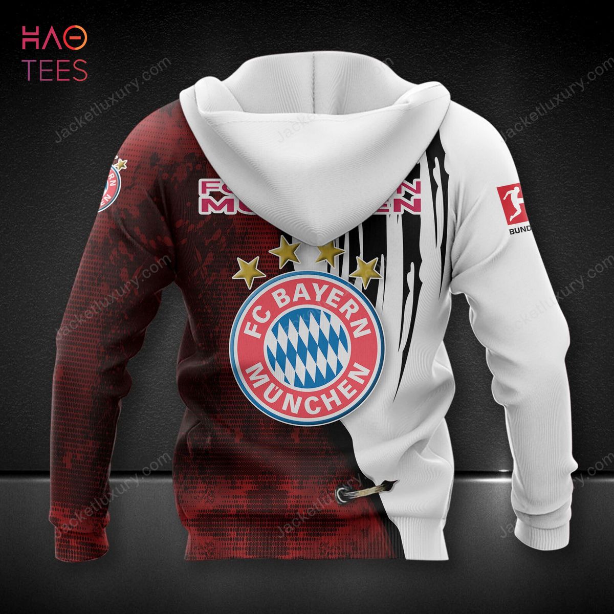 TRENDING FC Bayern Munchen Red White Black 3D Hoodie All Over Printed