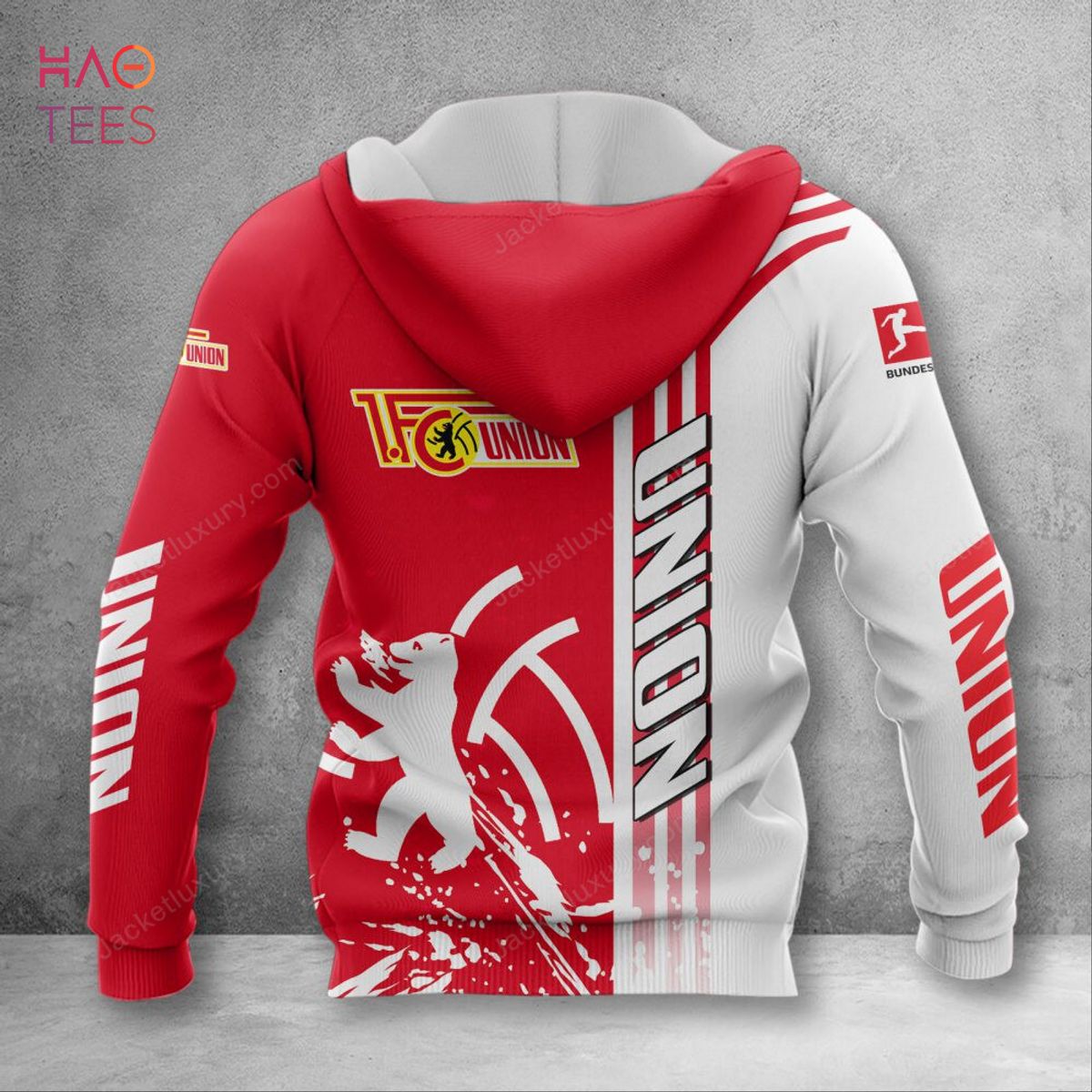 Union Berlin Red White 3D Hoodie Limited