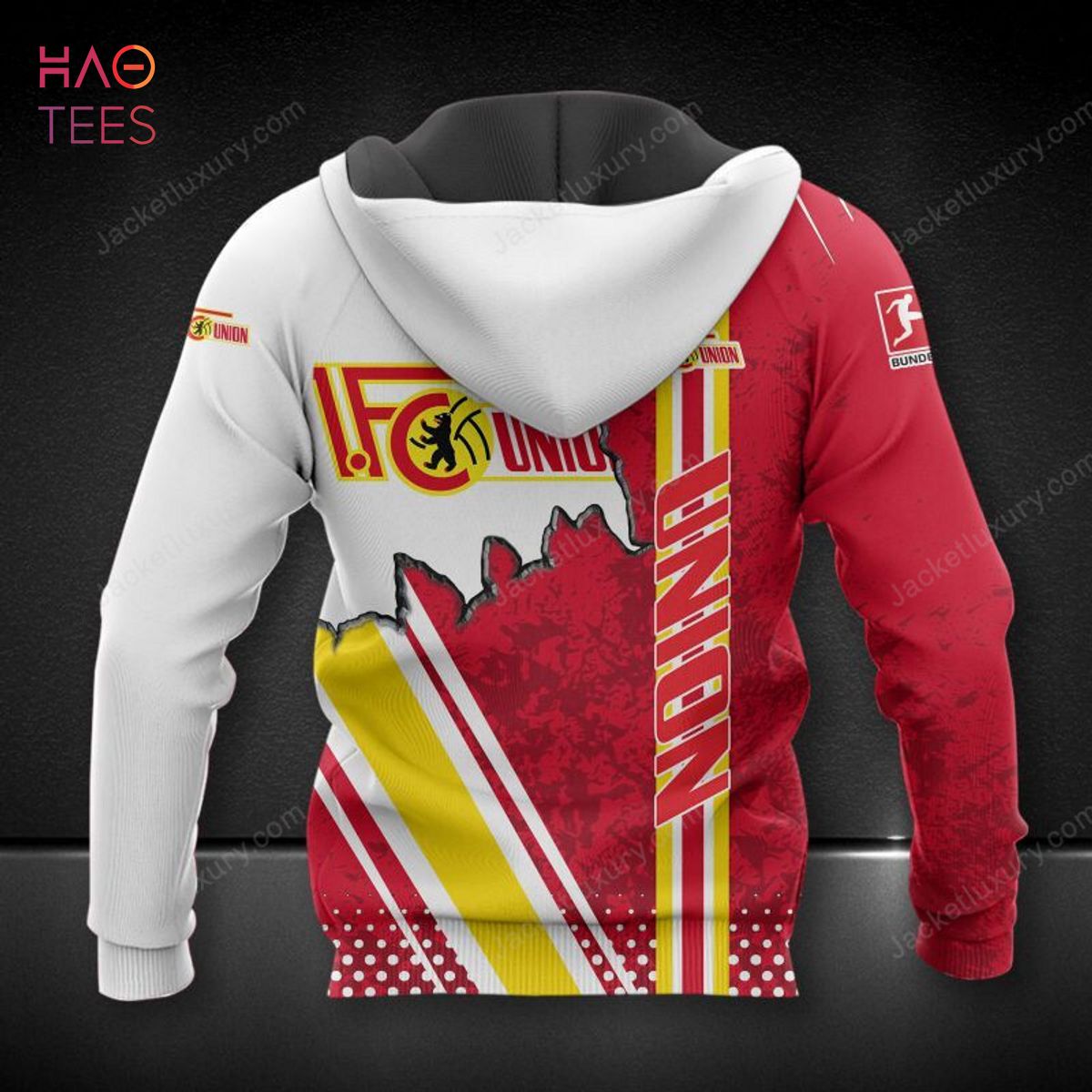 Union Berlin Red White Gold 3D Hoodie Pod Design