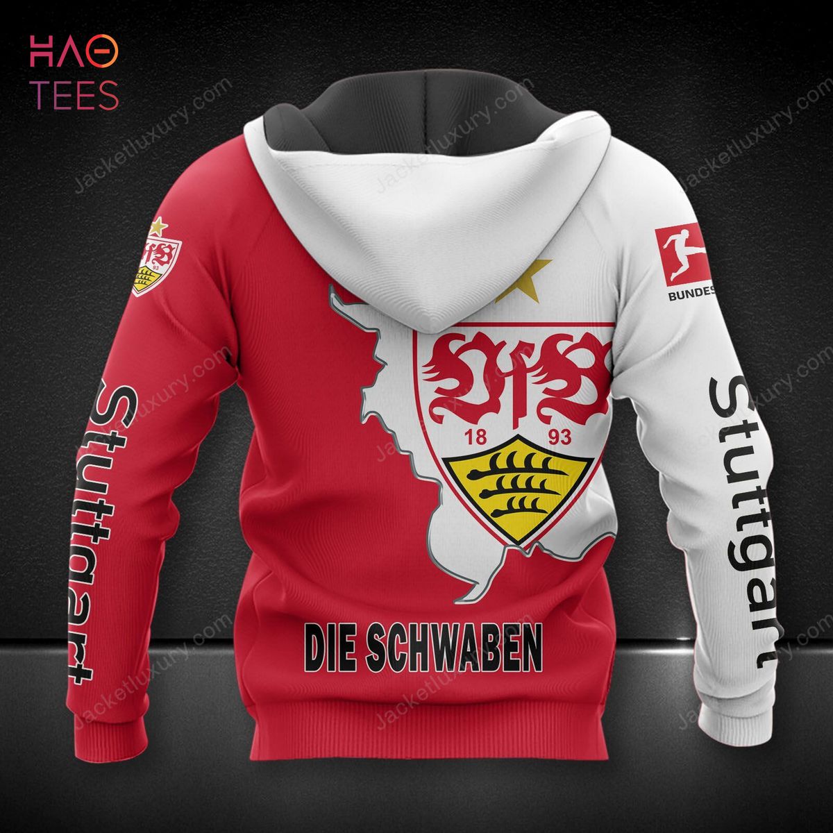 VfB Stuttgart Red White 3D Hoodie Limited Edition