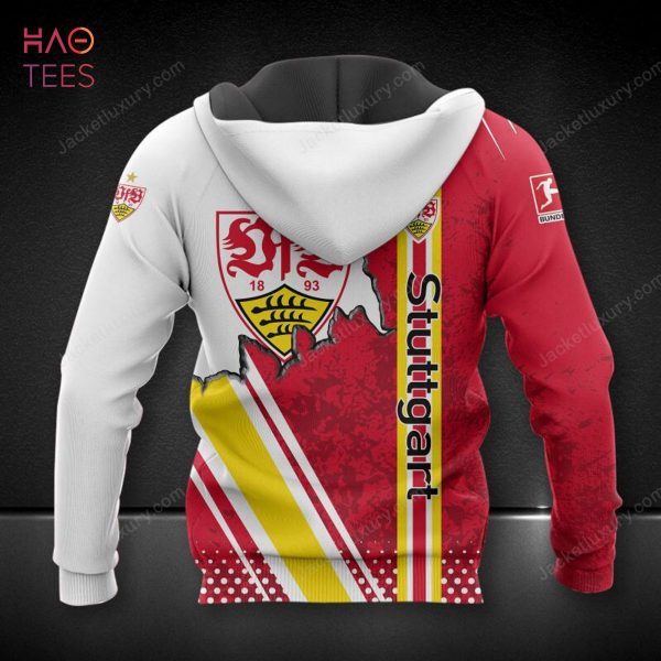 VfB Stuttgart White Gold Red 3D Hoodie All Over Printed