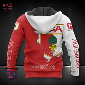 [Available] FC Augsburg White 3D Hoodie Limited Edition