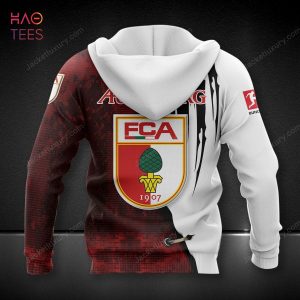 [Available] FC Augsburg White Red Black 3D Hoodie All Over Printed