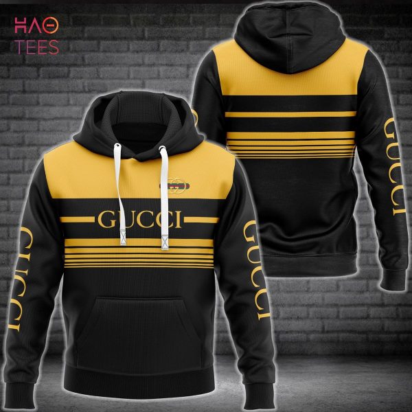 GC 3D Hoodie Yellow Black Luxury Brand Limited Edition