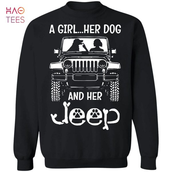 BEST A Girl Her Dog And Her Jeep Sweater