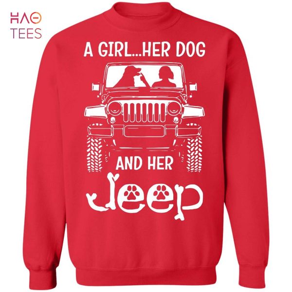 BEST A Girl Her Dog And Her Jeep Sweater