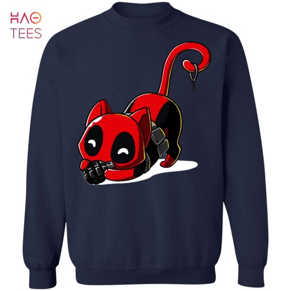 HOT Deadpool Cat Sweater Playing With Grenade